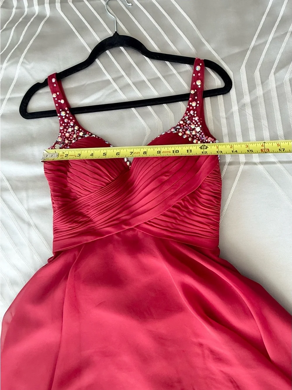 Alyce Paris Fit & Flare Homecoming Dress Ruched Top Sheer Chiffon w/Sequins - 0